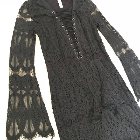 ARROW + SOL Lina Lace Dress L/S Size Small - Picture 5 of 7